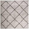 vidaXL Ryamatta PAMPLONA lång lugg modern beige & antracit 240x240 cm