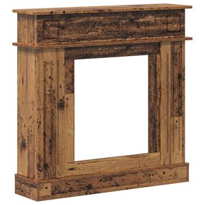 vidaXL Eldstadsram Gammalt tr&auml; 102 x 26 x 100 cm Konstruerat tr&auml;