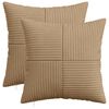 vidaXL Kudd&ouml;verdrag 2 st ALMELO Brun 35 x 35 cm manchester