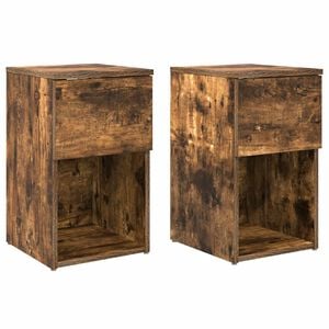 vidaXL S&auml;ngsk&aring;p 2 pcs R&ouml;kt ek 29 x 31,5 x 49 cm Konstruerat tr&auml;