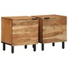 vidaXL S&auml;ngbord 2 st 40x33x46 cm massivt tr&auml; akacia