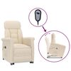 vidaXL Elektrisk reclinerfåtölj beige mikrofiber