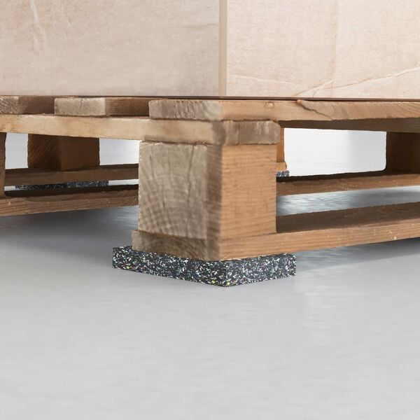 vidaXL Gummirulle Svart Gummi