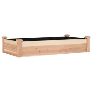 vidaXL Odlingsl&aring;da med foder 120x60x25 cm massivt grantr&auml;