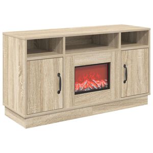 vidaXL Elektrisk eldstad Sonoma-ek 100 x 33 x 55 cm Konstruerat tr&auml;