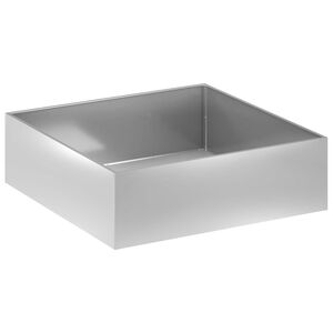 vidaXL Tr&auml;dg&aring;rdsplanterare Silver 80 x 80 x 30 cm Galvaniserat st&aring;l