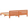 vidaXL Sängram utan madrass vaxbrun 180x200 cm massiv furu