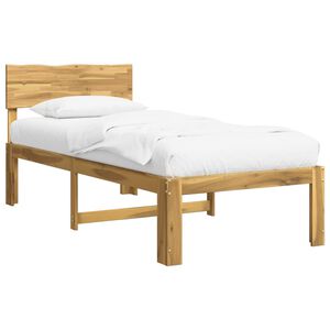 vidaXL Enkel S&auml;ngram med Huvudgavel ROSTOCK Vit 75 x 190 cm