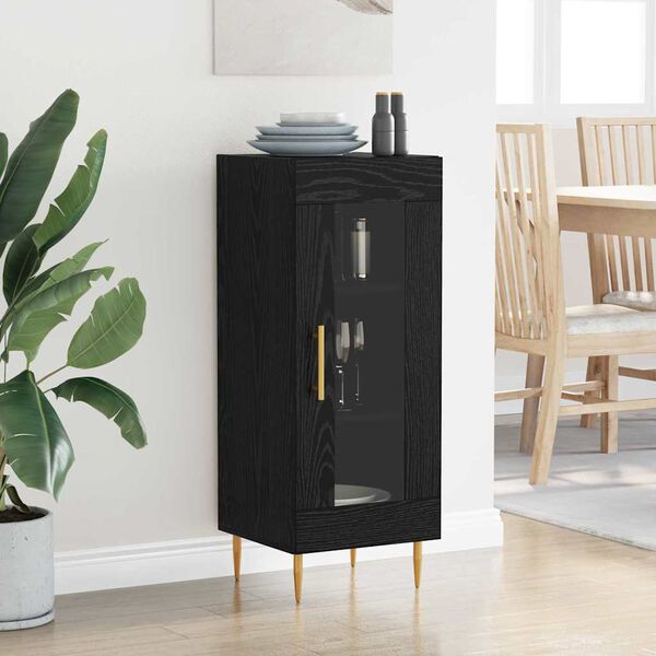 vidaXL Sideboard Svart ek 34 x 34,5 x 90 cm Konstruerat tr&auml;