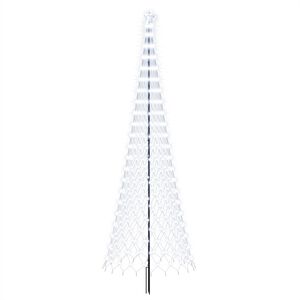 vidaXL LED Julgran EKENAS 400 cm 450 LED-lampor Kallvit J&auml;rn Svart