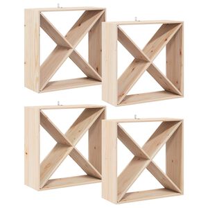 vidaXL Vinst&auml;ll 4 pcs Naturf&auml;rg 62 x 25 x 62 cm Massiv furu
