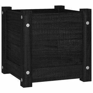 vidaXL Odlingsl&aring;da svart 31x31x31 cm massiv furu