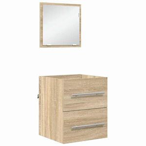 vidaXL Badrumsm&ouml;belset med l&aring;da V&auml;ggmonterad Brun 41 x 38,5 x 48 cm