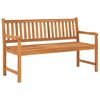 vidaXL Trädgårdsbänk 3-sits med bord 150 cm massiv teak