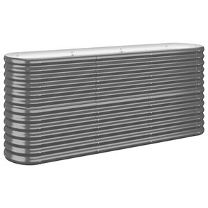 vidaXL Odlingsl&aring;da galvaniserat st&aring;l 152x40x68 cm antracit