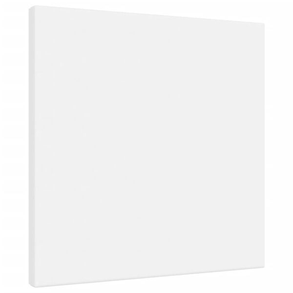 vidaXL Sträckt canvasduk 12 st vit tyg och massiv furu