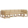 vidaXL Utomhussoffset 7 st Vit och Beige