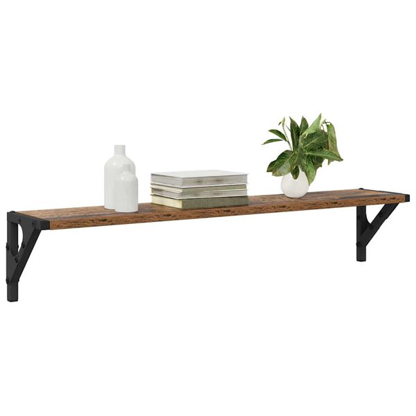 vidaXL V&auml;gg hyllor 2 pcs Gammalt tr&auml; 80 x 15 x 15,5 cm Konstruerat tr&auml;