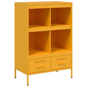 vidaXL H&ouml;gsk&aring;p senapsgul 68x39x101,5 cm st&aring;l