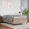 vidaXL Boxspring-s&auml;ngram cappuccino 120x200 cm konstl&auml;der