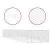 vidaXL Hundg&aring;rd f&ouml;r utomhusbruk silver 4x16x2 m galvaniserat st&aring;l