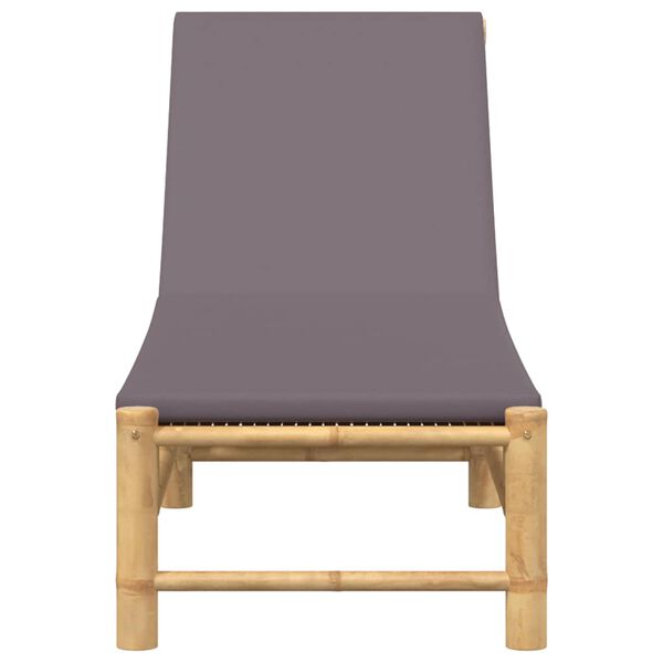 vidaXL Sols&auml;ng med dynor 55x199x30 cm bambu