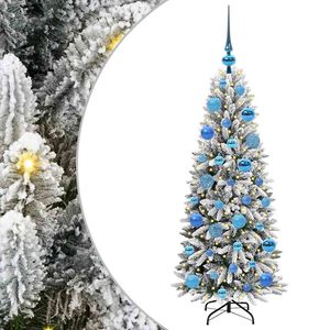 vidaXL Konstgjord julgran Vit 120 cm PVC och plast och st&aring;l och PE