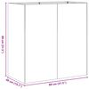 vidaXL Planteringsk&auml;rl vit 80x40x80 cm kallvalsat st&aring;l