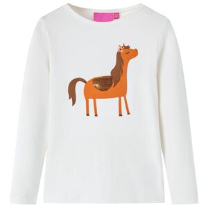 T-shirt med l&aring;nga &auml;rmar f&ouml;r barn ecru 104