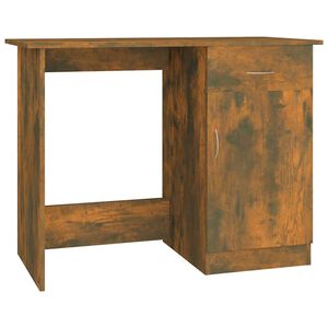vidaXL Skrivbord r&ouml;kf&auml;rgad ek 100x50x76 cm konstruerat tr&auml;