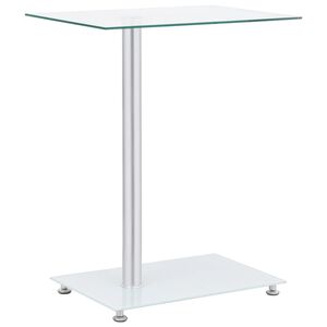 vidaXL U-format sidobord genomskinligt 45x30x58 cm h&auml;rdat glas
