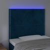 vidaXL S&auml;nggavel LED m&ouml;rkbl&aring; 100x5x118/128 cm sammet