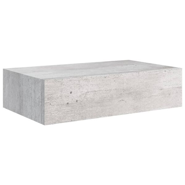 vidaXL Vägglådor betonggrå 2 st 40x23,5x10 cm MDF