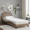 vidaXL Bed Frame "Viana" with LED without Mattress Cappuccino 90x200 cm