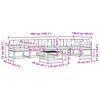 vidaXL Utomhussoffset med kudde 7 pcs Naturlig och Gr&auml;dde