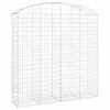 vidaXL Gabion b&aring;gformad 200x50x200/220 cm galvaniserat j&auml;rn
