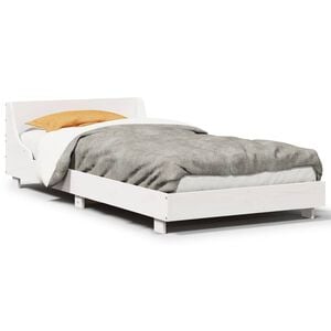 vidaXL S&auml;ngram utan madrass vit 75x190 cm massiv furu