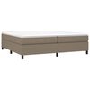 vidaXL Boxspring-s&auml;ngram taupe 200x200 cm tyg
