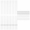 vidaXL St&auml;ngselstolpe 11 pcs Silver 140 cm St&aring;l