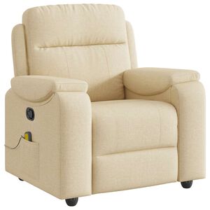 vidaXL Massagef&aring;t&ouml;lj gr&auml;ddvit tyg