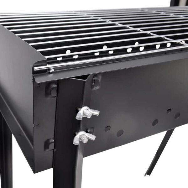 Kolgrill rektangul&auml;r svart 75x28 cm