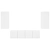 vidaXL Tv-b&auml;nk 4 delar LED vit konstruerat tr&auml;