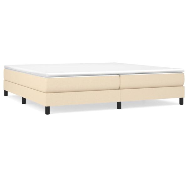 vidaXL Boxspring-s&auml;ngram gr&auml;ddvit 200x200 cm tyg