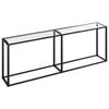 vidaXL Konsolbord transparent 220x35x75,5 cm h&auml;rdat glas