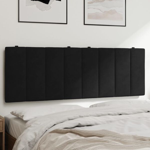 vidaXL Headboard Cushion "Hanko" Black 120 cm Velvet