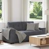 vidaXL Loveseat soffa m&ouml;rkgr&aring; 140 cm sammet