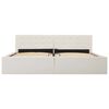 vidaXL Sängram hydraulisk förvaring vit konstläder 180x200 cm