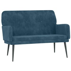 vidaXL B&auml;nk bl&aring; 108x79x79 cm sammet