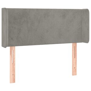 vidaXL S&auml;nggavel med kanter ljusgr&aring; 83x16x78/88 cm sammet