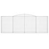 vidaXL Gabioner b&aring;gformade 8 st 400x50x140/160 cm galvaniserat j&auml;rn